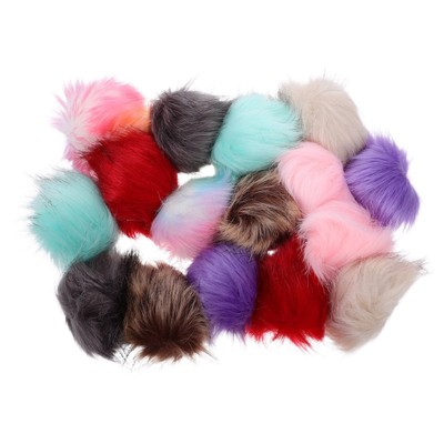  16 Pcs Hut- Und Mützenaccessoire Für Schal Taschen Fellbommel Pom