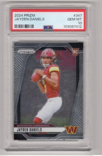 2024 Panini Prizm - Rookies Jayden Daniels #347 (RC) - PSA 10