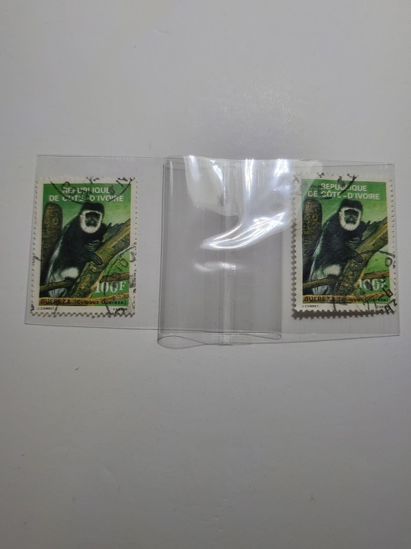 Ivory Coast Guereza Colobus Monkey Postage Stamp