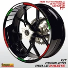 Stickers Motorcycle Wheel Stripes Channel Inner Tricolor Ducati Benelli Mv Etc.