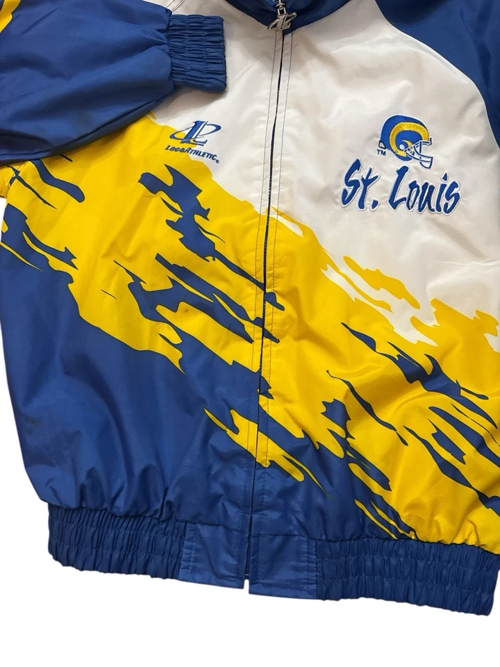 Vintage St. Louis Rams Men's Size Med Jacket L.A. Rams Pro Line Logo Splash 90’s - Image 3 of 4