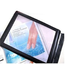 Valuu A4 Magnifier Full Page Reading 11.8x7.5 Inch (Pack of 1), Black