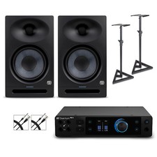PreSonus Quantum HD2 Interface with Eris 2nd Gen Studio8 Pair, Cables  Stands