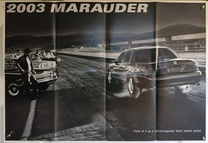 2003 Mercury Marauder Advertising Poster 36" X 24" Dealer Car Sales