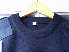 Dutch navy blue round neck sweater 100% pure wool, very warm, 104cm