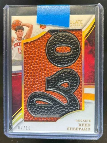2024-25 Immaculate Reed Sheppard Rookie Jumbo Basketballs Gold RC #7/10 Rockets