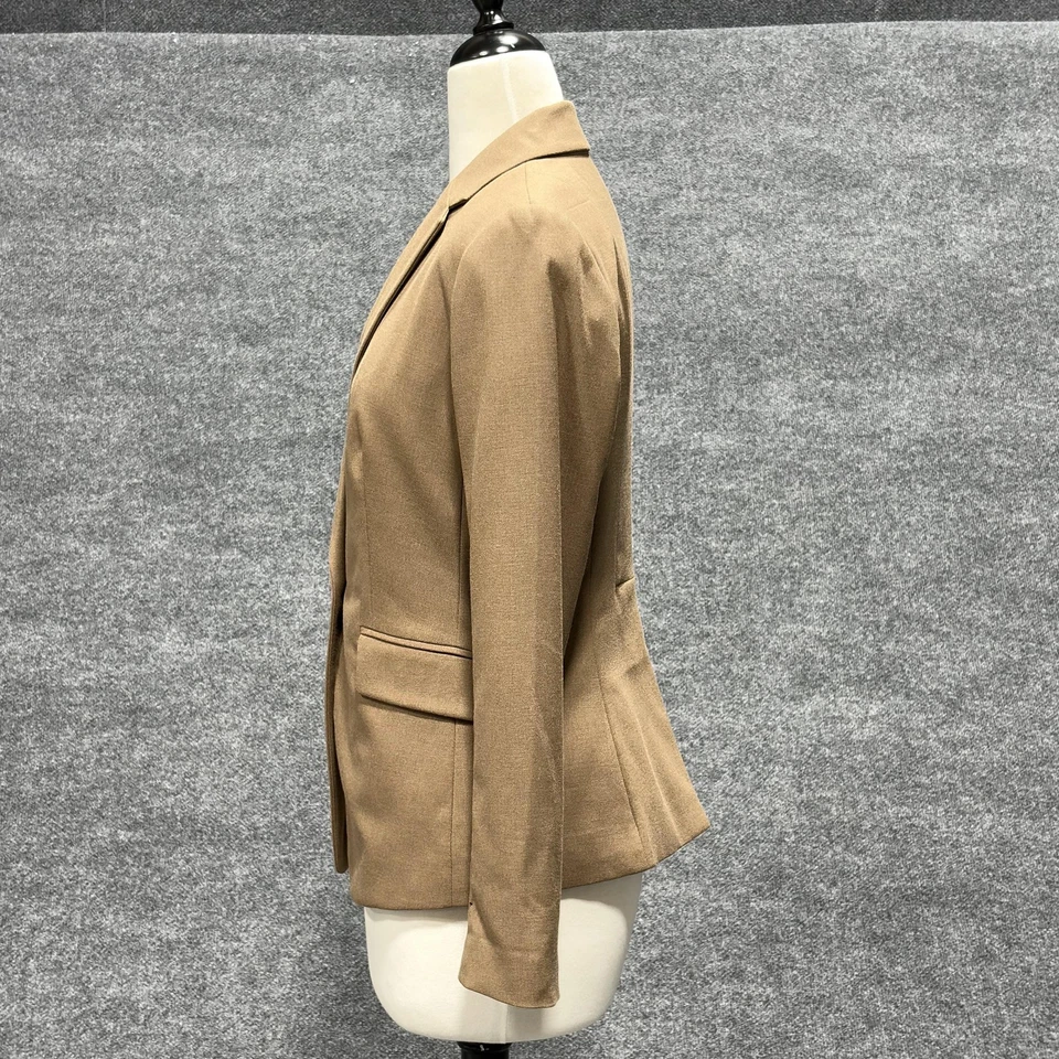 Blazer Banana Republic Mujer 6 Tostado Un Botón Muesca Solapa Forrado Traje Chaqueta Foto 4 de 4