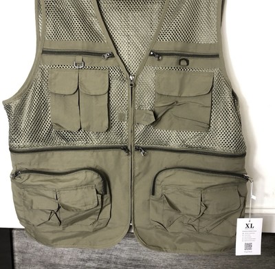 OutDoor Life Fly Fishing Vest Size Mens XL Full Zip Fish Gear
