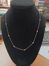18in 925 Silver Necklace W/ Diamonds