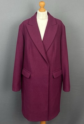Marks & Spencer Autograph COAT / Wool Blend JACKET - Women's Size UK 14 Large L