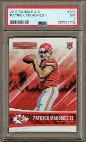 2017 Rookies and Stars #201 Patrick Mahomes II RC - PSA 7 NM