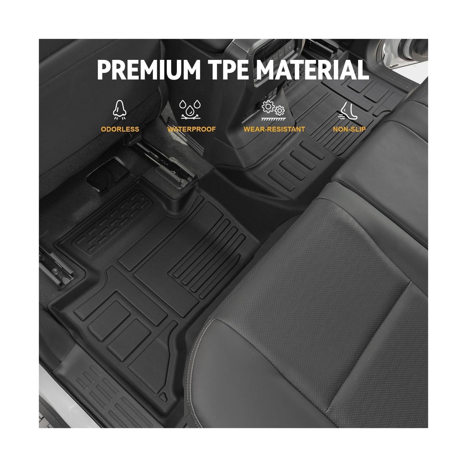 Floor Mats for Toyota Land Cruiser Prado 2024 2025 2026, All Weather Floor Ma...