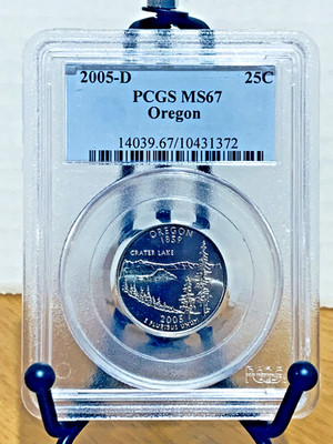 2005-D Washington Quarter Oregon PCGS MS67 Mint State 67 #10431372