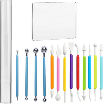 Basic Polymer Clay Tools, Clay Sculpting Tools Acrylic Roller Pin, Clear Rectang