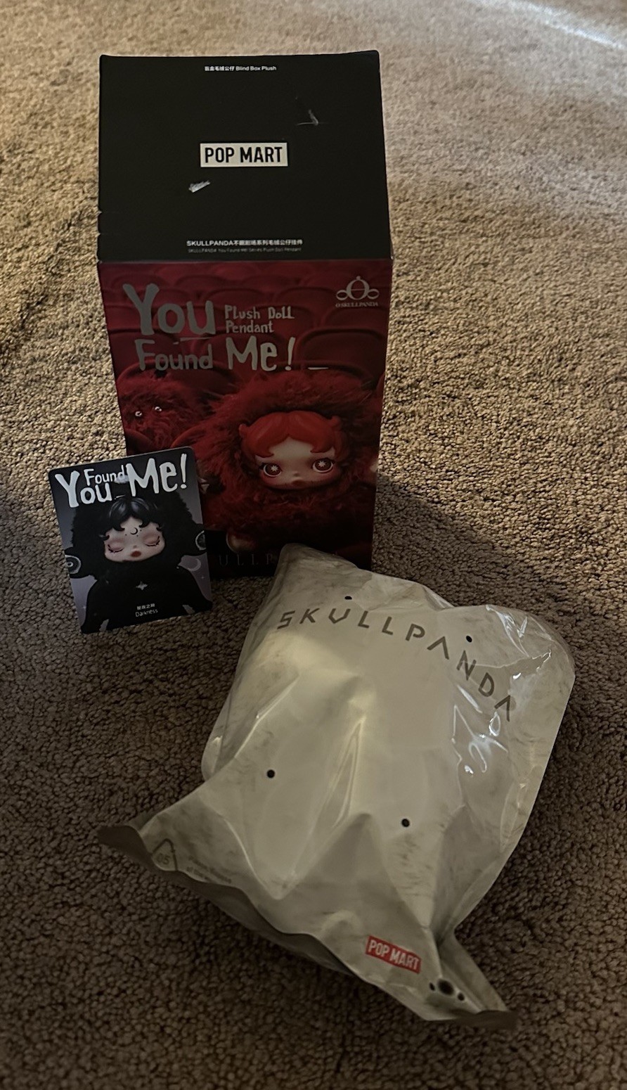 POP MART x Skullpanda You Found Me Series Plush Doll Pendant Figure - Darkness