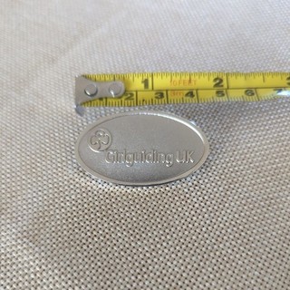 Girlguiding UK silver coloured metal pin badge