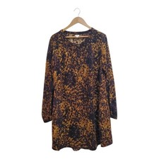 Merona Women's Multicolor Dress Tunic Plus Size XXL Abstract Animal Print