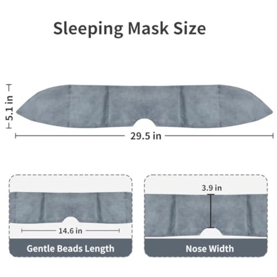 Sleep Aid Weighted Eye Mask Washable Sleeping Mask Blackout Eye Mask  Night Use - Image 2 of 4