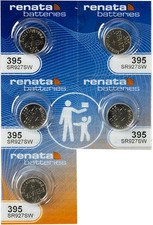 Renata Batteries 395 Button Cell Watch Battery, 5 Pcs