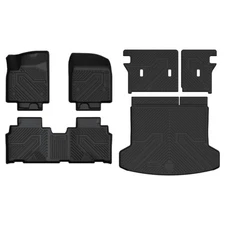 Floor Mat for Acura ZDX 2024 2025 TPE 1st & 2nd Row & Cargo Mat with Seatback