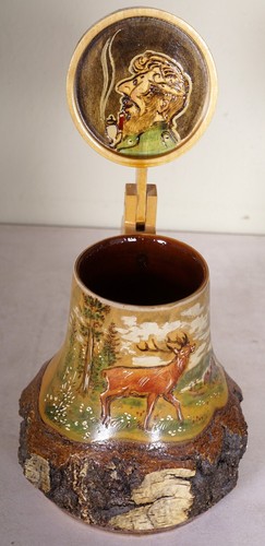 Jagdlicher Bierkrug aus Holz - Picture 2 of 4