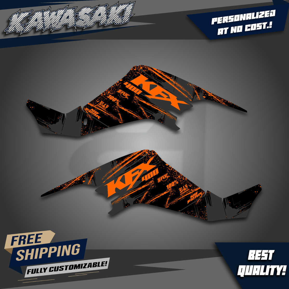 Kawasaki KFX 400 Custom Graphics Kit - ATV Quad Decal Wrap for All