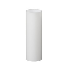 Paralume 478045 per lampadario vetro bianco cilindro/tuba- d.45mm, altezza 140mm