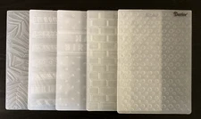 5 Darice Embossing Folders Dots Birthday Bricks Fern Candles
