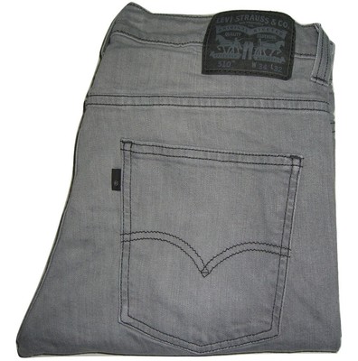 Uomo Levi's 510 Skinny Fit Grigio Chiaro (0021) Stretch Denim Jeans W34 L32  | eBay