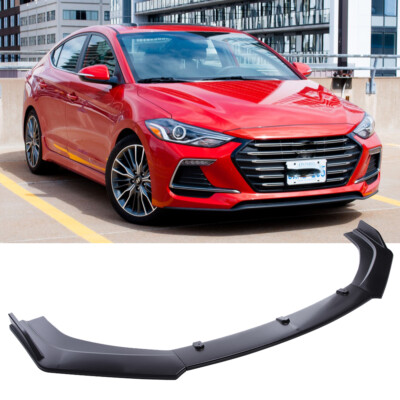 FRONT BUMPER LIP SPILLER SPOILER FOR HYUNDAI ELANTRA 2016-2018 CARBON FIBER LOOK