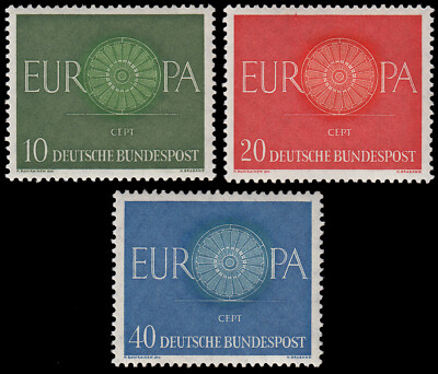Alemania Federal Germany 210/12 1960 Europa (C.E.P.T.) 1960, Rueda MH