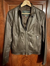 Handmade Italian Import Black Leather Jacket From Old Florence Leather Factory
