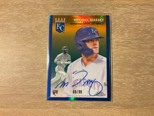 2023 Topps Chrome Platinum Anniversary Michael Massey Blue Prism Rookie Auto /99