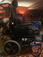 Quickie Iris Tilt-In-Space Manual Transport Wheelchair 18" wide seat NICE