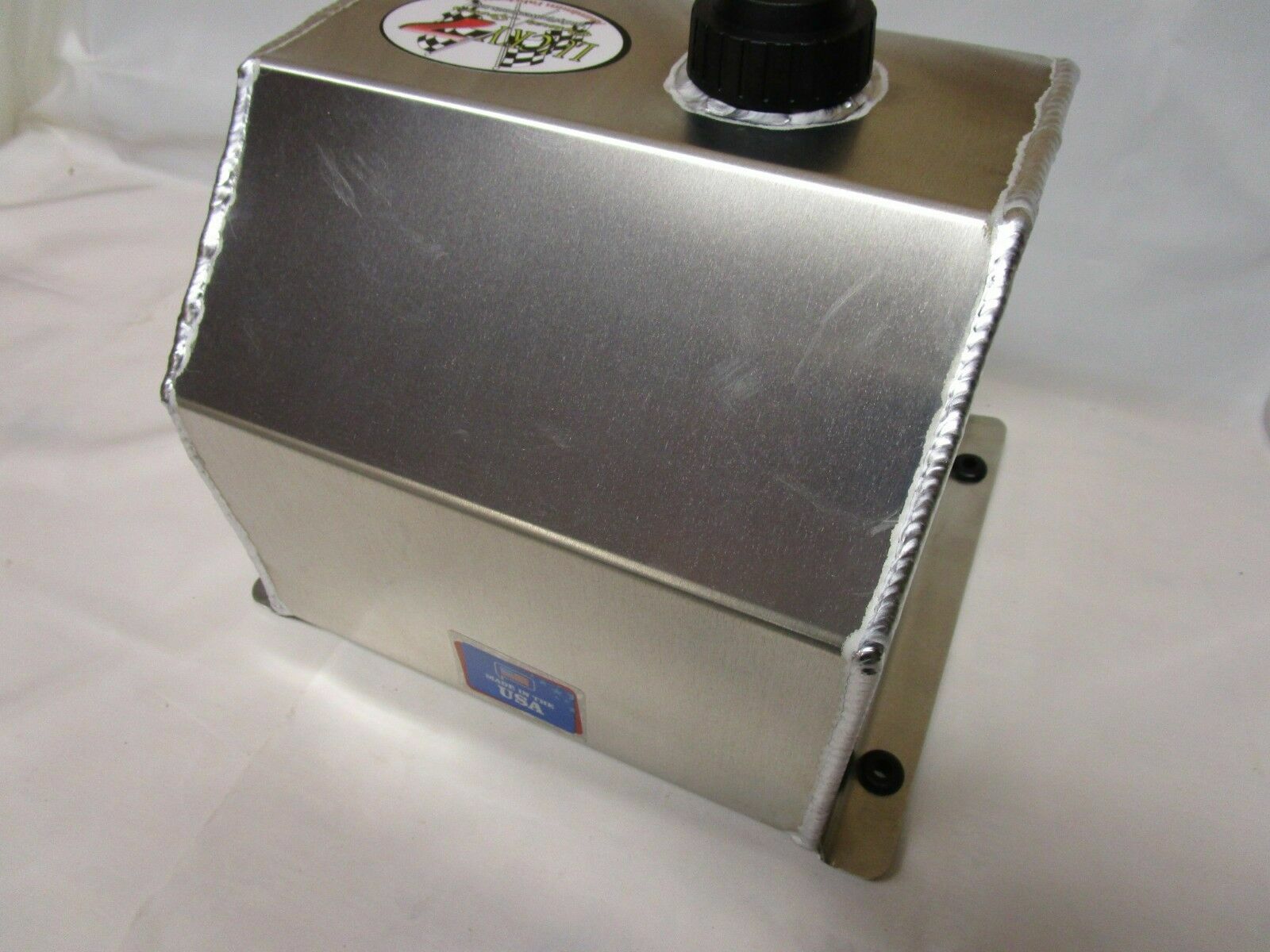 7 QT Aluminum Sprint Fuel Tank Go Kart Snowmobile Flat Mount Racing