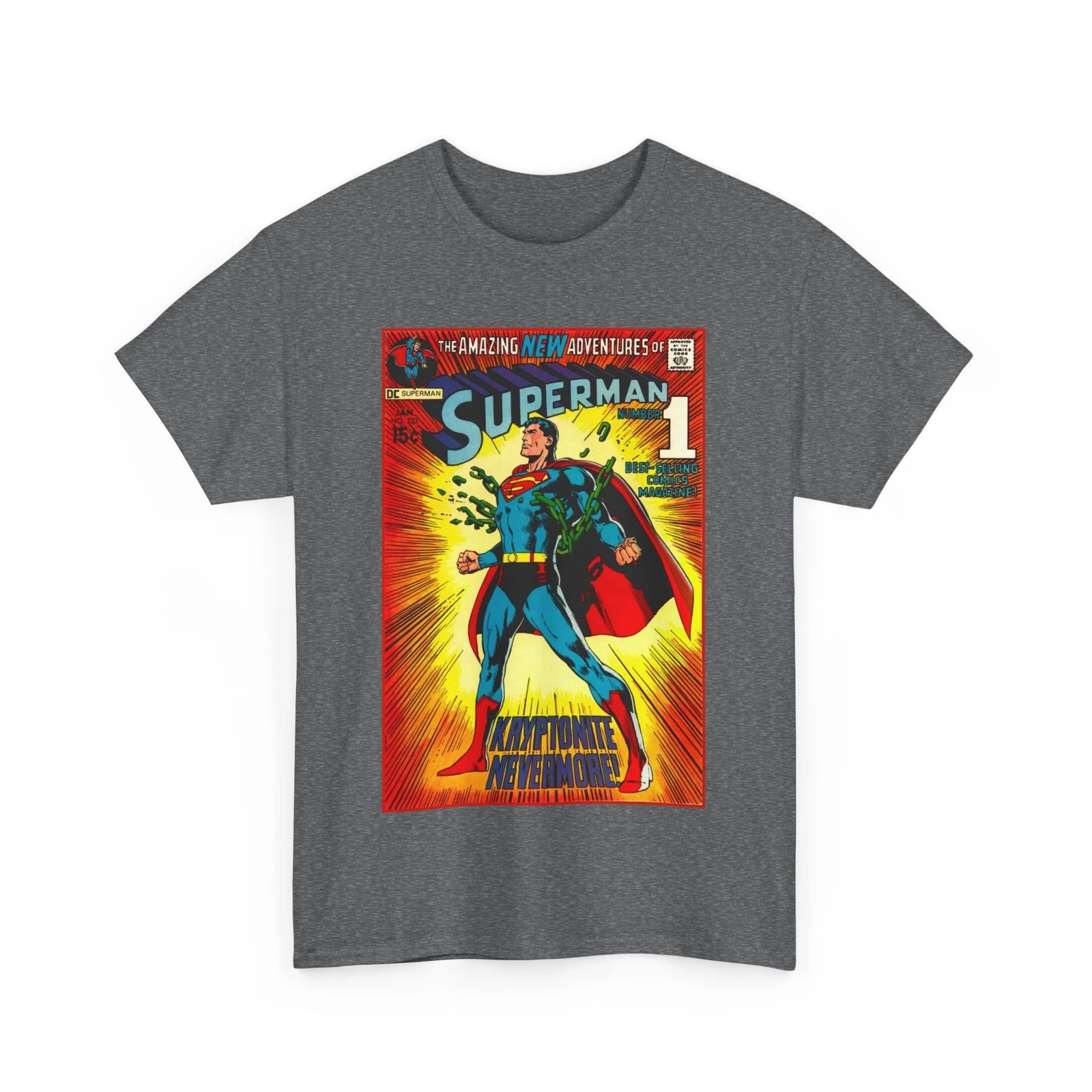 Superman T-Shirt - #233 Kryptonite No More - Classic DC Comics Bronze Age Cover