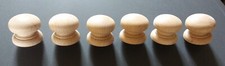 Quality Beech Wooden Door Knobs / Handles X 6 for DRAWERS CABINET WARDROBE 45MM