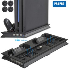For PS4 PRO Cooling Vertical Stand 2 Controller Charging Dock Station Cooler Fan