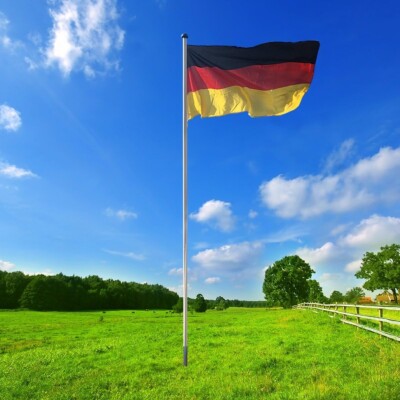 D-S Alu Fahnenmast 6,50 m Fahnenmast Fahnenstange Flaggenstange Fahne Top!