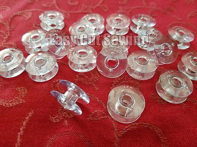20 Genuine Singer  Drop In  Plastic Bobbins 172336-S