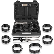 Piston Ring Compressor Tool Set for Car Vehicle Maintenance Clamps 7/8" -4-3/8"