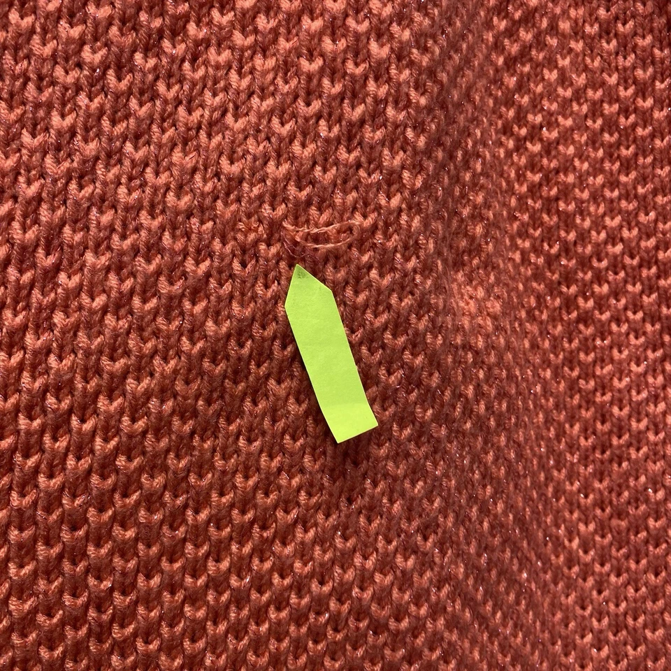 Mossimo Supply Co. Knit Crewneck Pullover Sweater Women XXL Metallic Coral Multi - Image 2 of 4