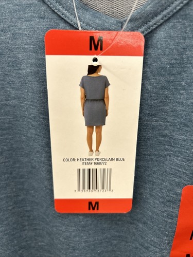 32 Degrees Damen weiches Lux Kurzarm Kleid blau Größe Medium geraffte Taille zum Binden - Bild 5 von 8