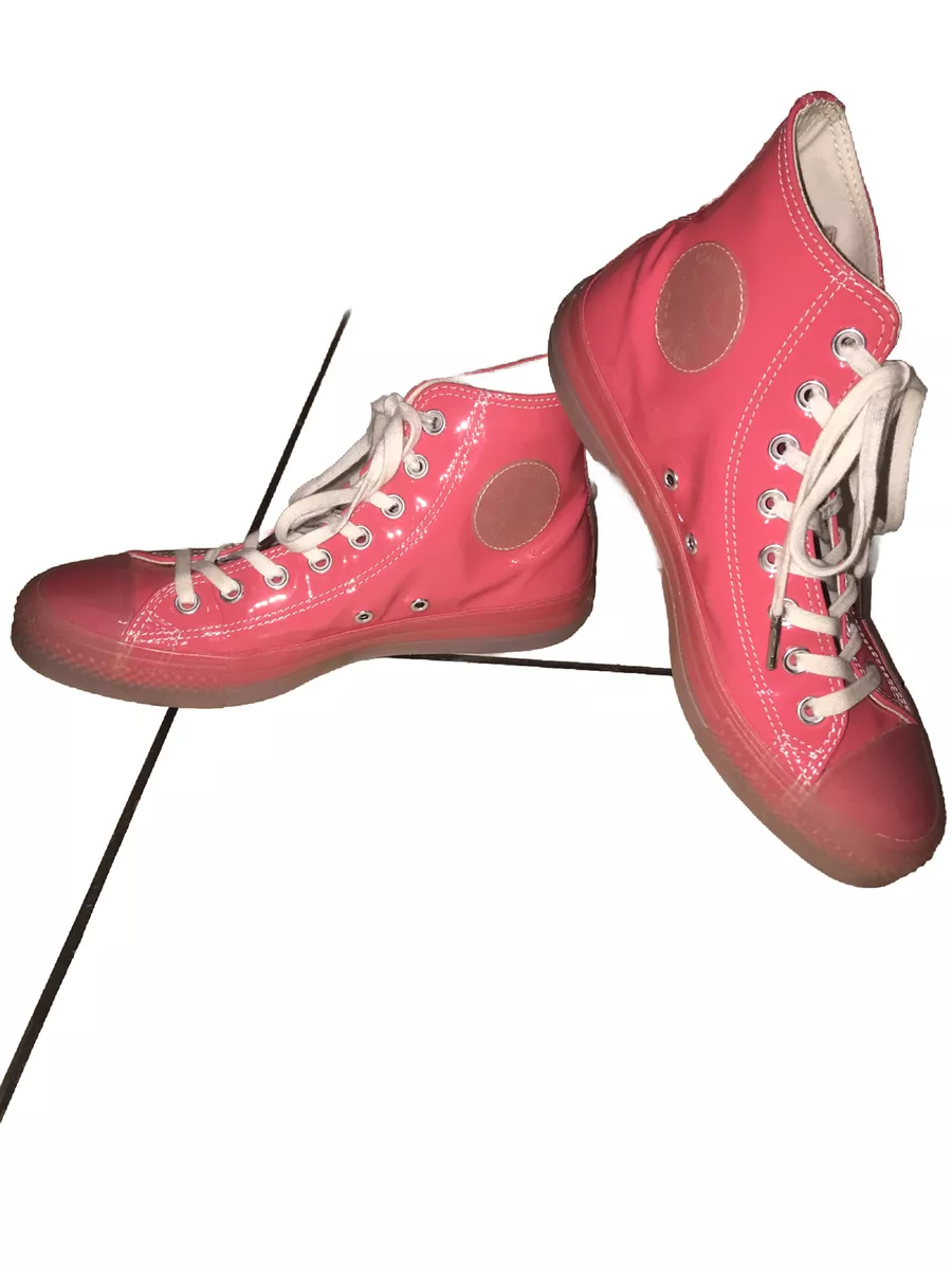 Pink cheap patent converse