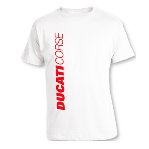 T-Shirt con Stampa Ducati Maglietta Tributo Personalizzata Nera Bianca Rossa - Bild 3 von 5