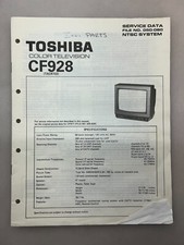 Toshiba CF928 Original Service Manual Free Shipping