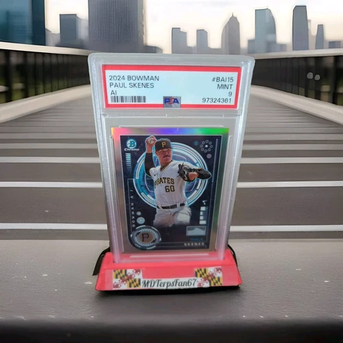 2024 Bowman Chrome Paul Skenes Bowman AI #BAI-15 Pirates MINT PSA 9 FRESH SLAB