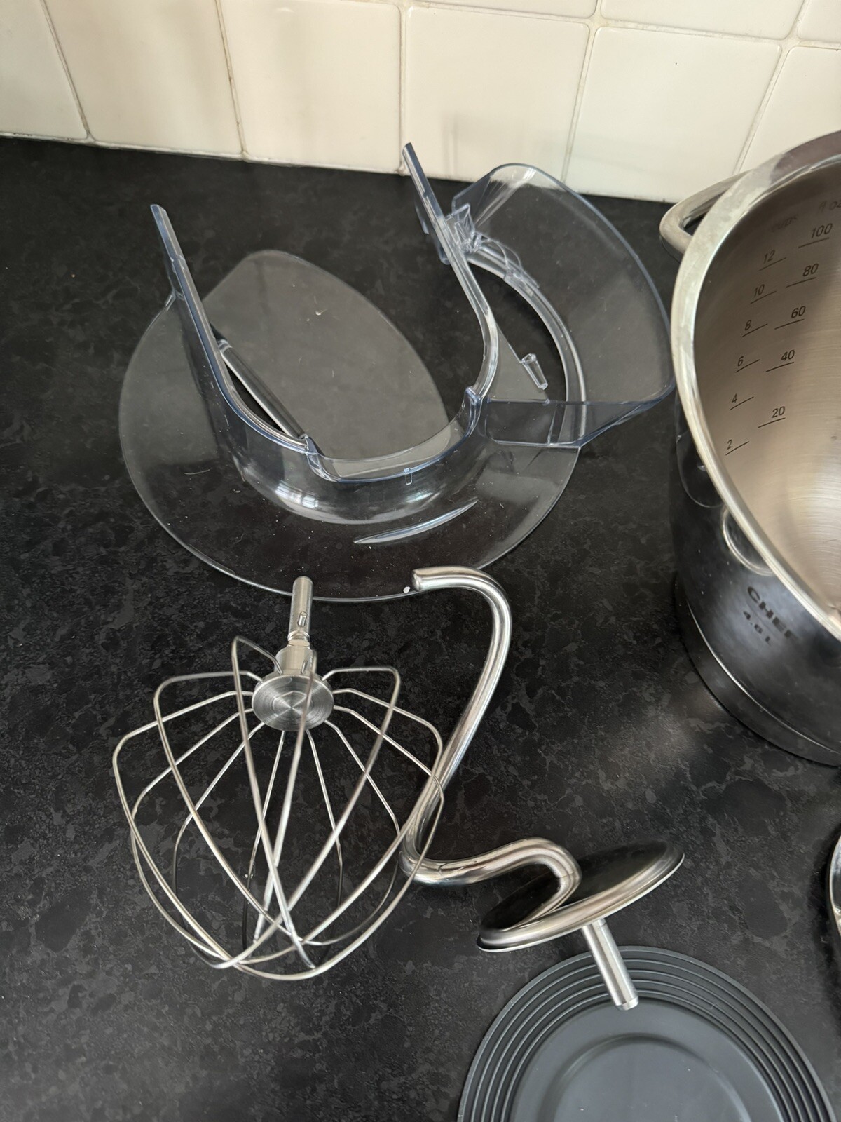 Kenwood Chef Titanium KVC7300S Stand Mixer Silver 5011423191416 eBay