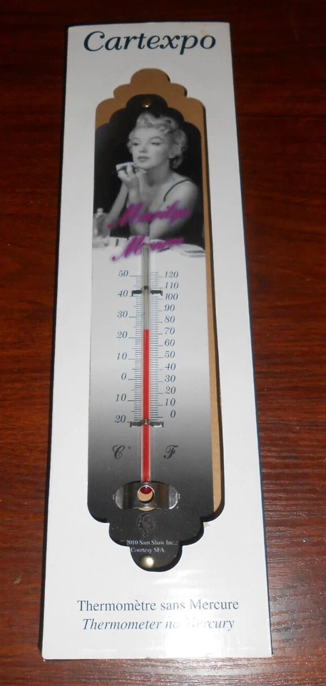 MARILYN MONROE thermomètre métal sans mercure, neuf - Photo 1/1