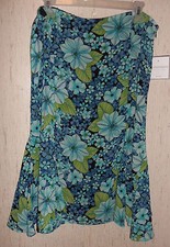 NWT WOMENS SAG HARBOR LINED BLACK W/ FLORAL SKIRT SIZE 14P
